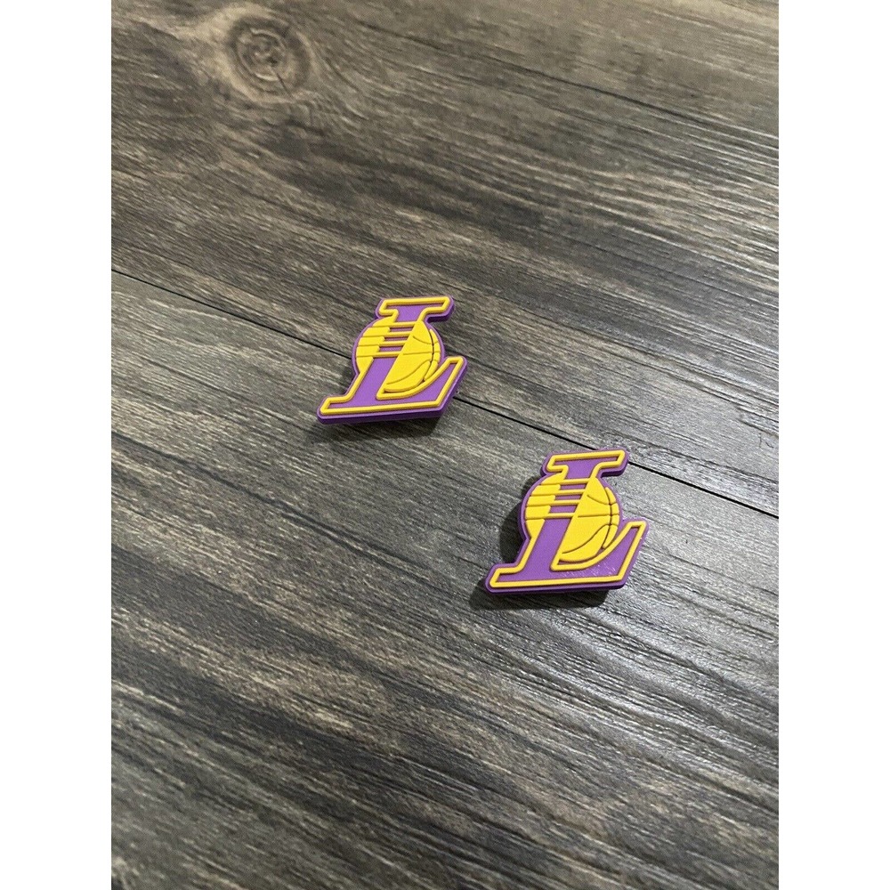 Los Angeles Lakers Basketball Team Sports Charm For Crocs Shoe Charms - 2 Pieces
